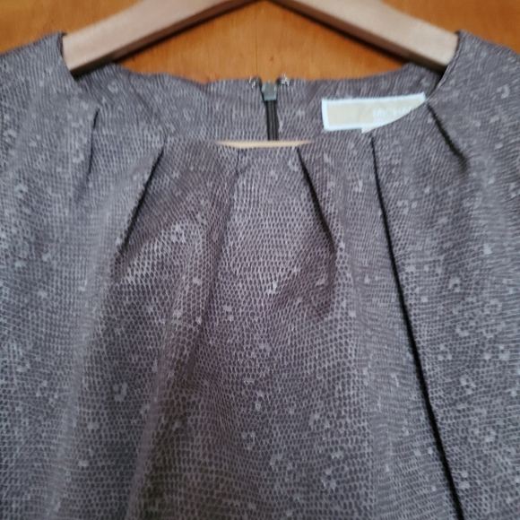 Michael Kors Snakeskin Print Sheath Dress Gray Grey Size 8 Medium - Picture 3 of 8